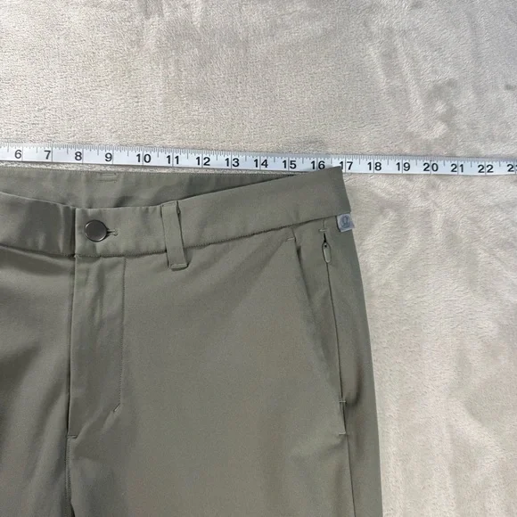 Lululemon ABC Pants Men Sz 34 Slim Fit Green Commission Warpstreme Chino LM5AF3S - Picture 8 of 11